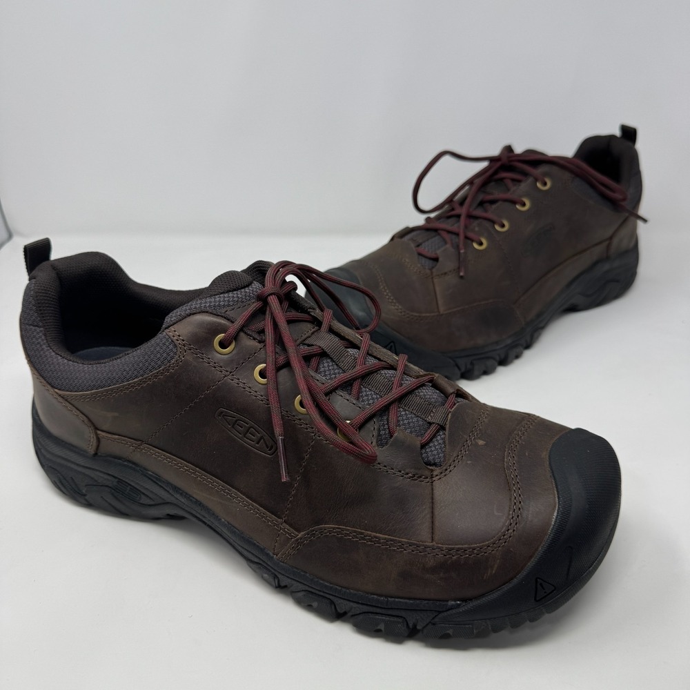 Keen Targhee III Brown Leather Lace Up Oxford Shoes 1023288 Men's 14 Wide